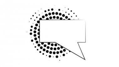 Yarı ton gölgeler beyaz arka plan üzerinde komik konuşma balonları.