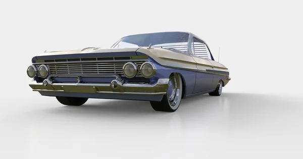 Altes amerikanisches Auto in hervorragendem Zustand. 3D-Darstellung. — Stockfoto