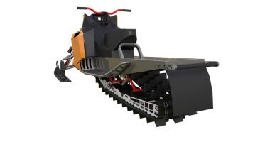 Kar araci. Ekipman farklı iki tarafın türleri. 3D render.