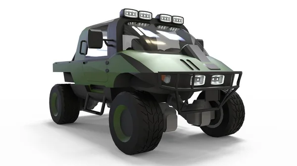 Special all-terrain vehicle for difficult terrain and difficult road and weather conditions. 3d rendering. — Stock Photo, Image