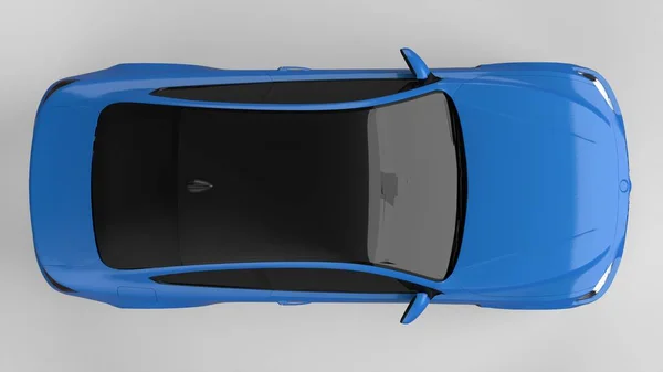 Blue Sports car. 3d rendering. — Stock Photo, Image