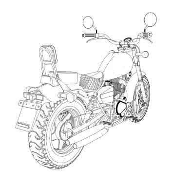 Küçük bir helikopter bir klasiktir. Siyah ve beyaz vektör çizim dağılımı satırlarla.