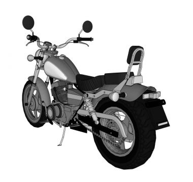 Küçük bir helikopter bir klasiktir. Siyah ve beyaz vektör çizim dağılımı satırlarla.