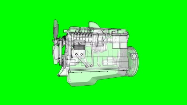 Diesel Engine Big Car Model Rotates Central Axis Cyclic Animation — Stock  Video © Vladimir-Hapaev #184677924