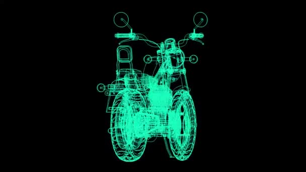 一辆小型的经典斩波车 模型围绕中心旋转 — 图库视频影像