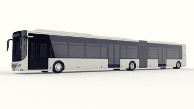 Büyük bir otobüs acele saat veya insanların ulaşım sırasında büyük yolcu kapasitesi için ek bir uzatılmış bölümü ile yoğun alanları doldurulur. Görüntü ve INsc yerleştirmek için model şablonu