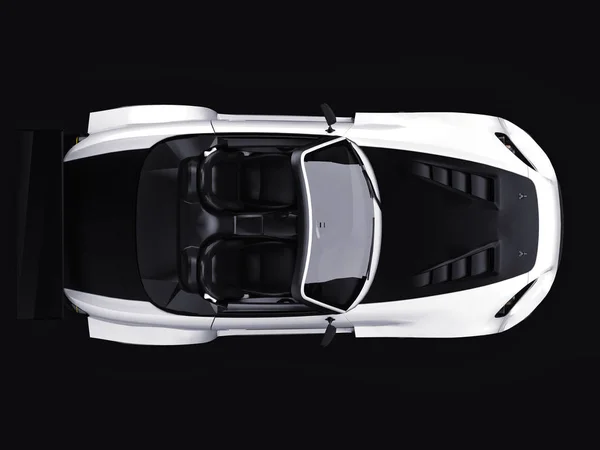 Moderne grijze metalen sport convertible. Open auto met tuning. 3D-rendering. — Stockfoto
