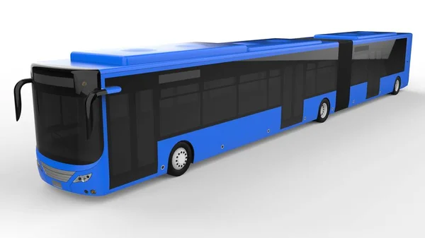 Velký městský autobus s další dlouhé součásti pro velké osobní kapacity během dopravní špičky nebo přeprava osob v hustě osídlených oblastech. Šablona modelu pro umístění obrázků a insc — Stock fotografie