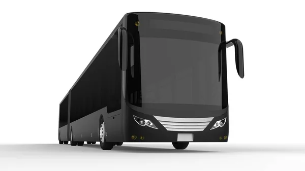 Ένα μεγάλο αστικό λεωφορείο με ένα επιπλέον επίμηκες τμήμα για μεγάλη χωρητικότητα επιβατών κατά τη διάρκεια ώρα αιχμής ή μεταφορά ατόμων σε πυκνοκατοικημένες περιοχές. Το πρότυπο μοντέλο για τη διάθεση σας εικόνες insc — Φωτογραφία Αρχείου