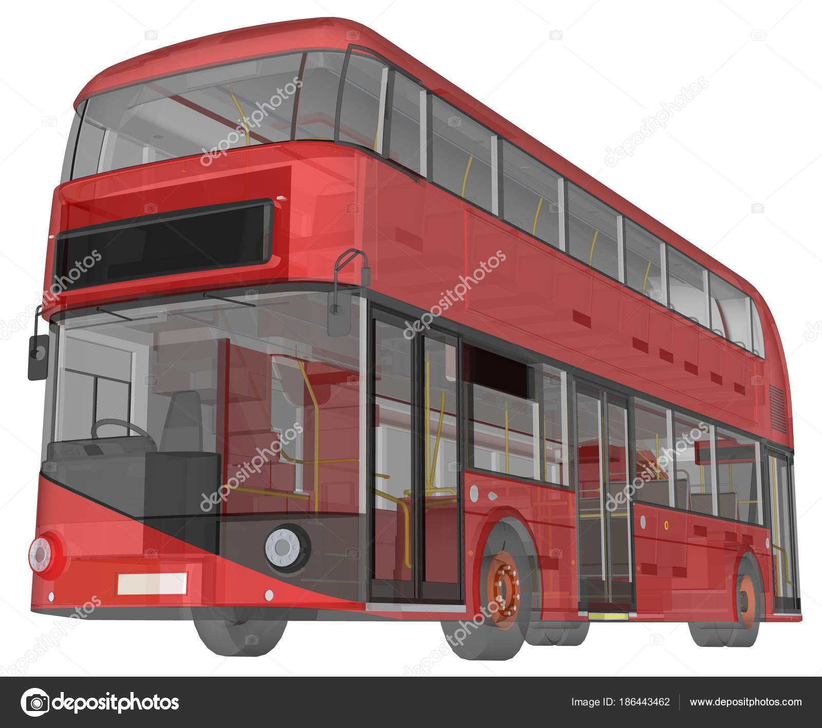 Ein Doppeldecker-Bus, einem transluzenten Gehäuse unter denen viele ... Ein Doppeldecker-Bus, einem transluzenten Gehäuse unter denen viele ...