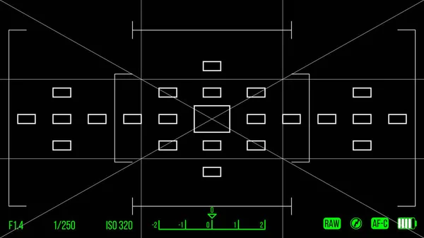 Vector sjabloon voor uw ontwerp. De zoeker van de camera. Focusing scherm van de camera. Zoeker camera opname. — Stockvector