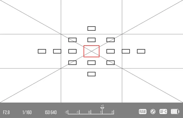 Vector template for your design. Camera viewfinder. Focusing screen of the camera. Viewfinder camera recording. — Stock Vector