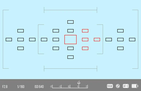 Vector template for your design. Camera viewfinder. Focusing screen of the camera. Viewfinder camera recording. — Stock Vector