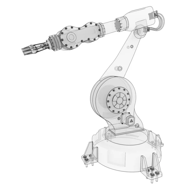 Ρομποτικός Βραχίονας Για Οποιαδήποτε Εργασία Εργοστάσιο Παραγωγή Μηχανικός Εξοπλισμός Για — Φωτογραφία Αρχείου