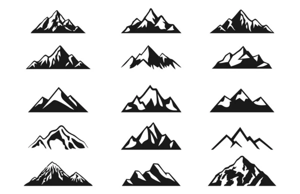 Colección Hill Conjunto Clip Arte Diseño Vector Ilustrador Hill Mountain — Vector de stock