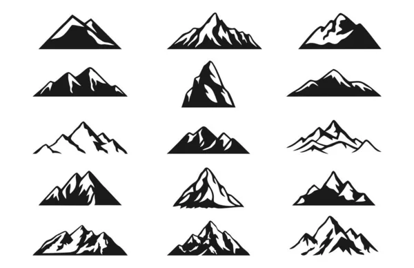 Hill Samling Set Clip Art Design Illustratör Vektor Hill Mountain — Stock vektor