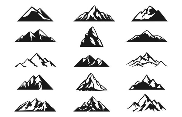 Коллекция Хилла сет-арт дизайн иллюстратора вектор Хилл Маунтин Силуэт
.