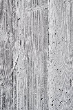 Ahşap ayak izi ile beton duvar