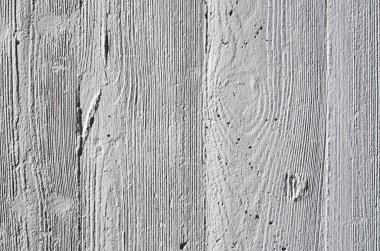 Ahşap ayak izi ile beton duvar