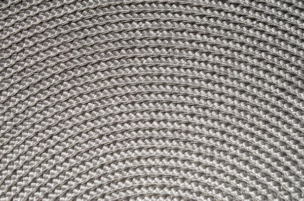 Gris ratán alfombra tejida primer plano — Foto de Stock