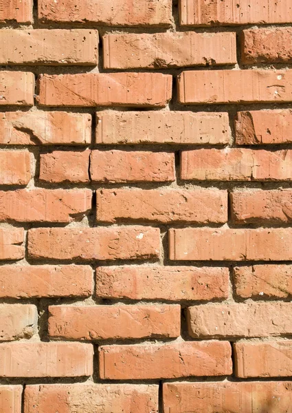 Wall of old brick house closeup