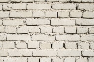 Eski beyaz tuğla closeup duvarına