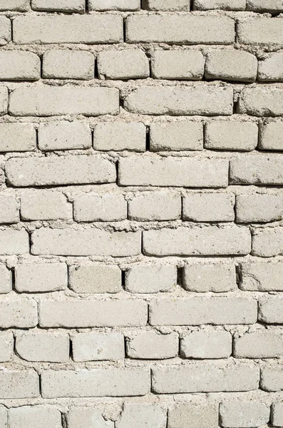 Wall of old white brick closeup — Stock Photo, Image