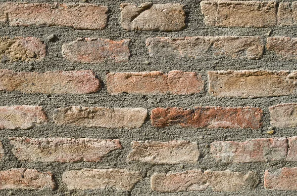 Wall of old brick house closeup — Stock Photo, Image