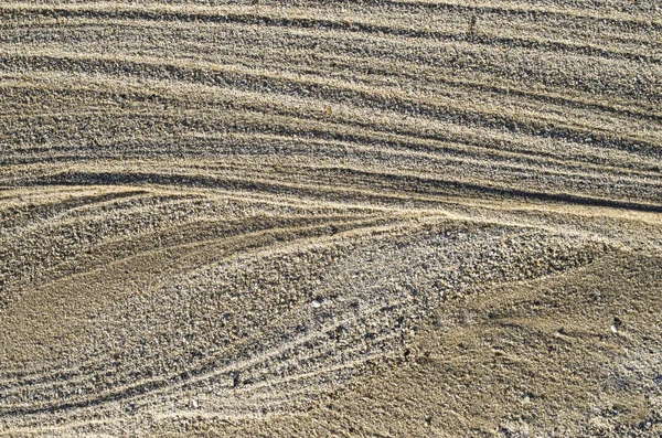 Сухой ручей в песке крупным планом — стоковое фото