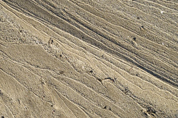 Ruisseau sec dans le sable gros plan — Photo
