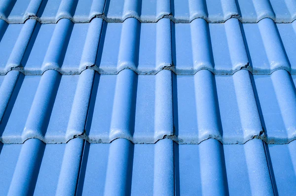 New blue roof with ceramic tiles — Stock Photo, Image