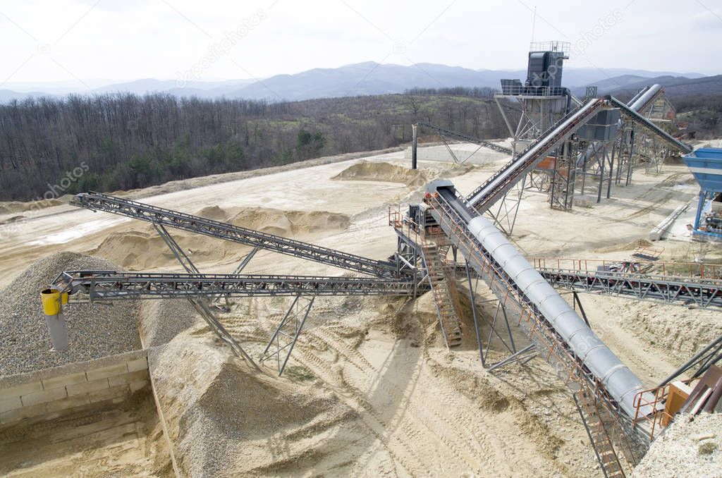 Two  belt conveyors in Gravel Quarry  