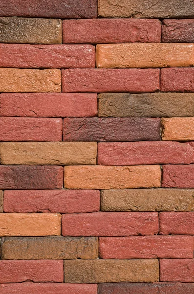 Nova parede de tijolo decorativo colorido — Fotografia de Stock