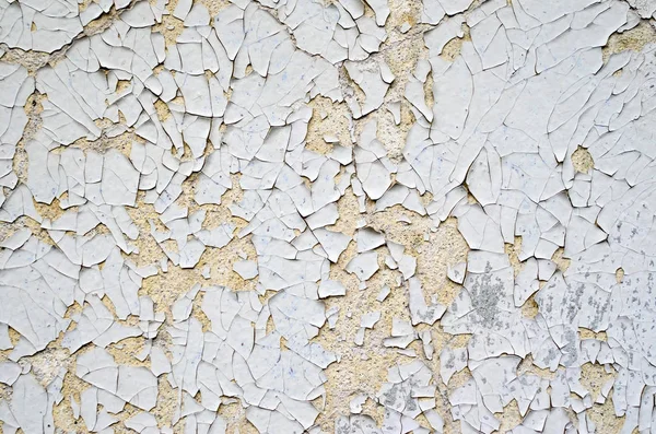 Beyaz ve turuncu boya bir duvara kırık 