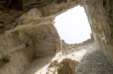 Harabe Ortaçağ Bizans kale Bukelon, Matochina, Bulgaristan