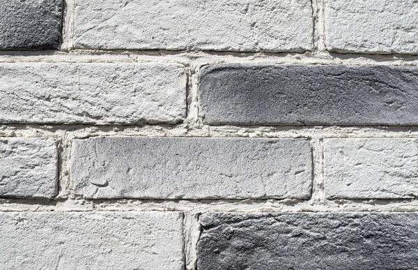 Nova parede de tijolos cinza closeup — Fotografia de Stock