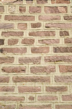 Eski kırmızı taş duvar portre