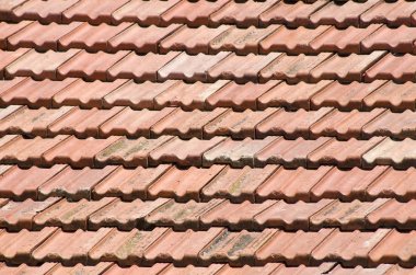 Seramik closeup ile eski çatı 