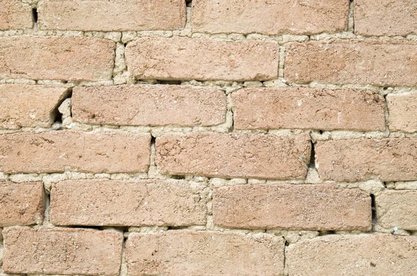 Old orange bricks wall closeup — Stock Photo, Image