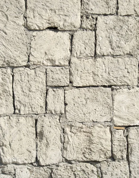 Alte weiße Steinmauer Nahaufnahme — Stockfoto