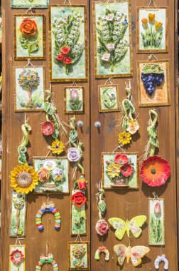 Seramik süspansiyon Hatıra Eşyası, çiçekler, Bulgaristan, Europe