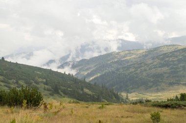 Buharlaşma sonra yağmur dağ