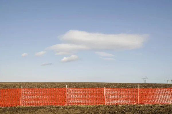 Safety net  in the field against drifting snow