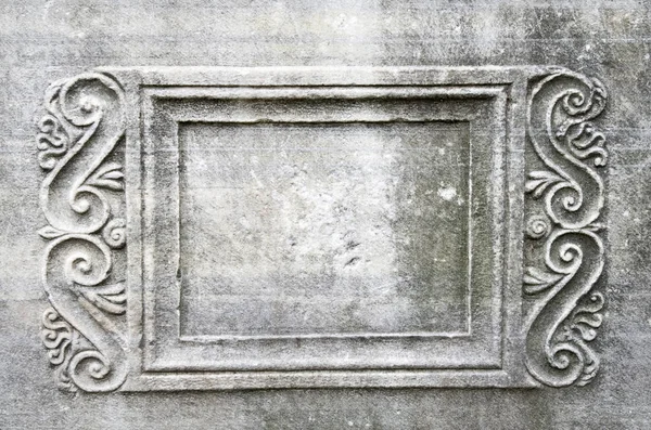 Stone ancient empty signboard closeup — Stock Photo, Image