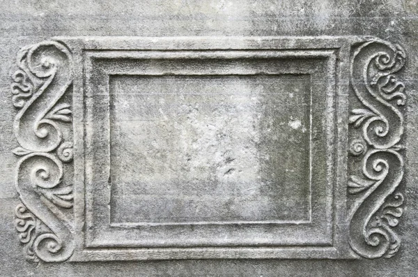 Stone ancient empty signboard closeup — Stock Photo, Image