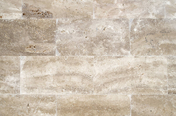 New brown decorative stone tiles on wall