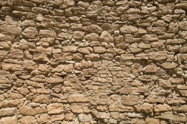 Renkli antik taş duvar, yakın plan.