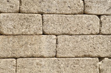 Renkli antik taş duvar, yakın plan.