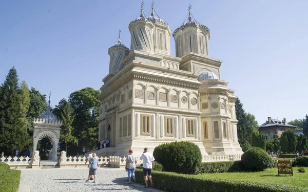 Cathedral of Curtea de Arges Monastery in Romania — стокове фото