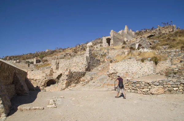 Die Ruinen Der Oberstadt Monemvasia Griechenland Europ — Stockfoto